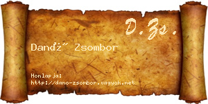 Danó Zsombor névjegykártya