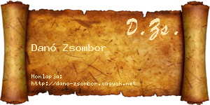 Danó Zsombor névjegykártya