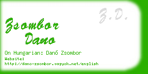 zsombor dano business card